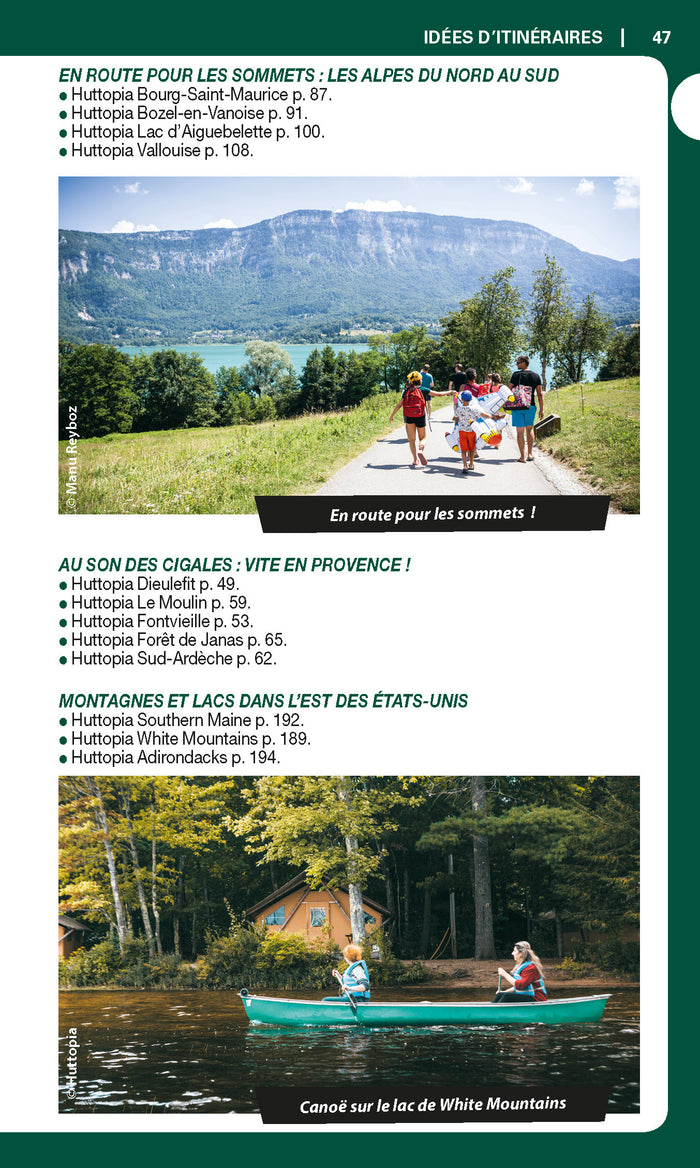 Guide du Routard Campings Huttopia