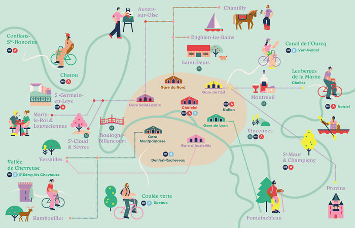 Autour de Paris: 20 balades à portée de passe Navigo
