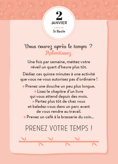 Calendrier Esprit zen en 365 jours - L'Année à Bloc