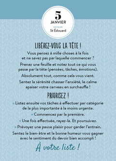 Calendrier Esprit zen en 365 jours - L'Année à Bloc