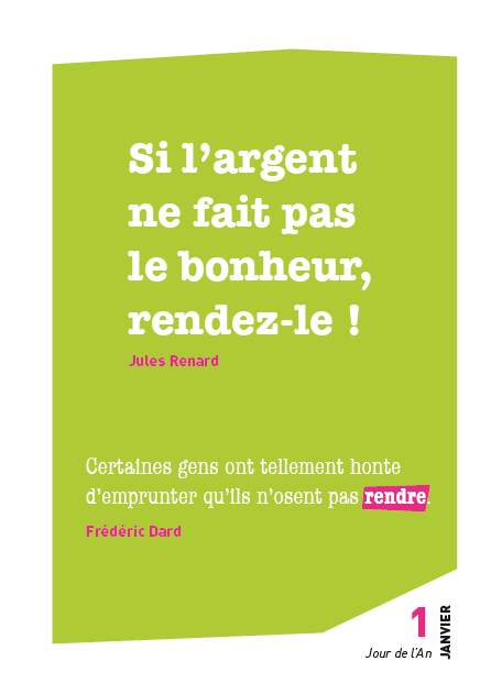 Calendrier Mots d'humour en 365 jours - L'Année à Bloc