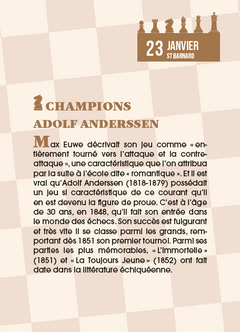 Calendrier Passion Échecs en 365 jours - Année à Bloc