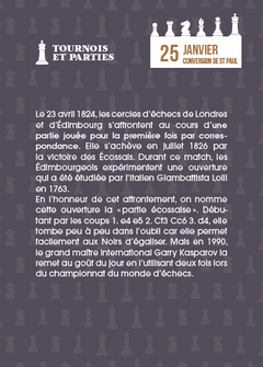 Calendrier Passion Échecs en 365 jours - Année à Bloc