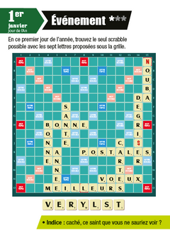 Calendrier Scrabble en 365 jours - L'Année à Bloc