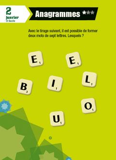 Calendrier Scrabble en 365 jours - L'Année à Bloc