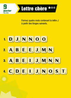 Calendrier Scrabble en 365 jours - L'Année à Bloc