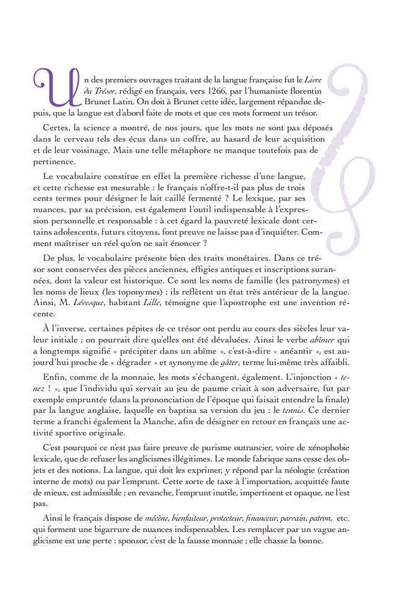 Petites chroniques du français