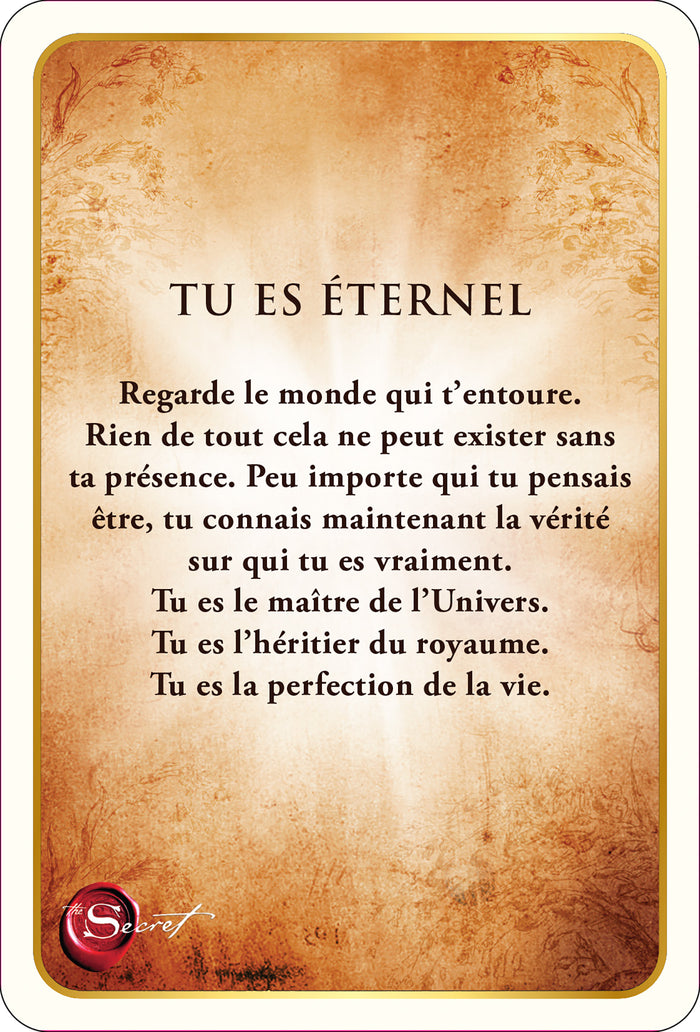 Le secret cartes de manifestation