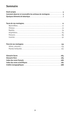 Faune et flore de nos montagnes