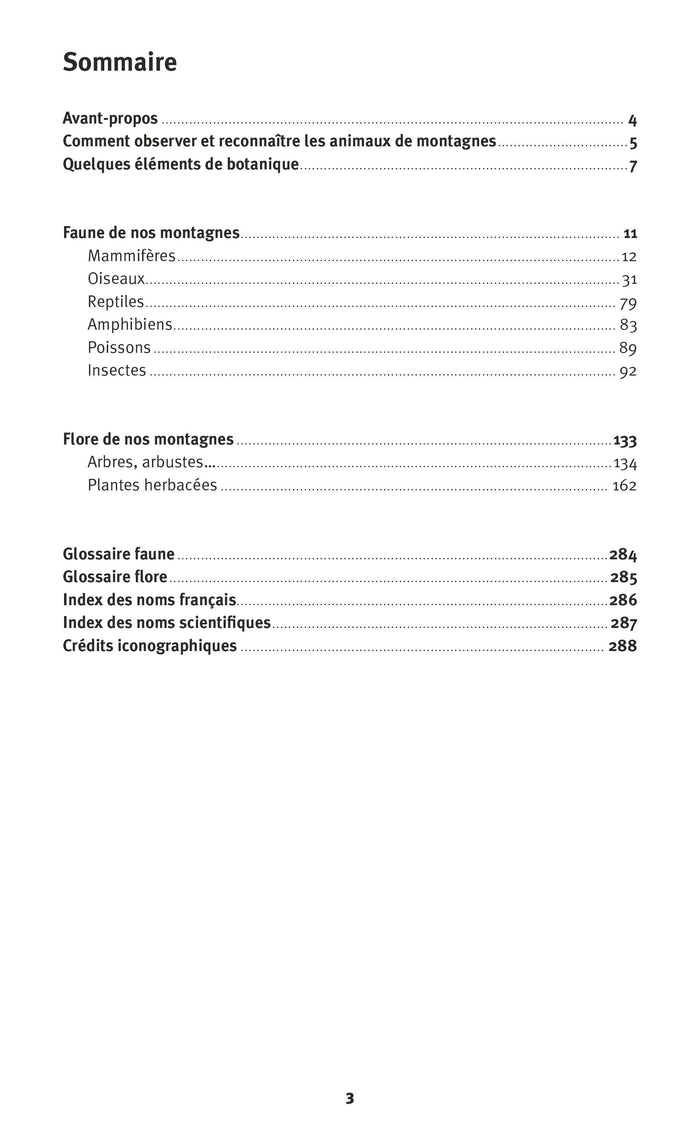 Faune et flore de nos montagnes