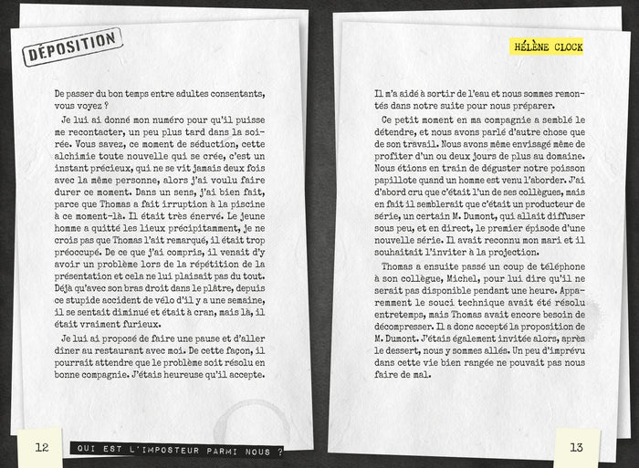 Qui est l'imposteur parmi nous ?