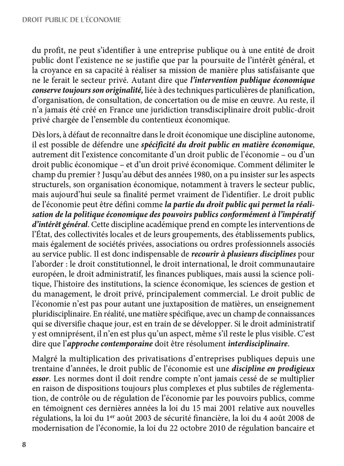 Fondamentaux - Droit public de l'économie