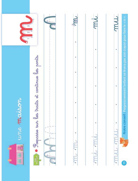 Mon cahier d'écriture petites lettres sp gauchers