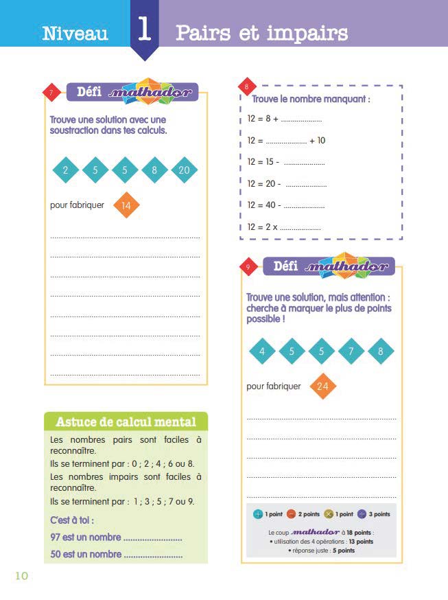 Numéro 1 en maths avec Mathador CE2