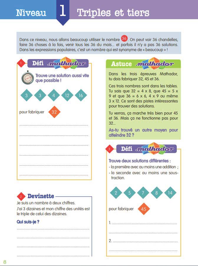 Numéro 1 en maths avec Mathador CM2