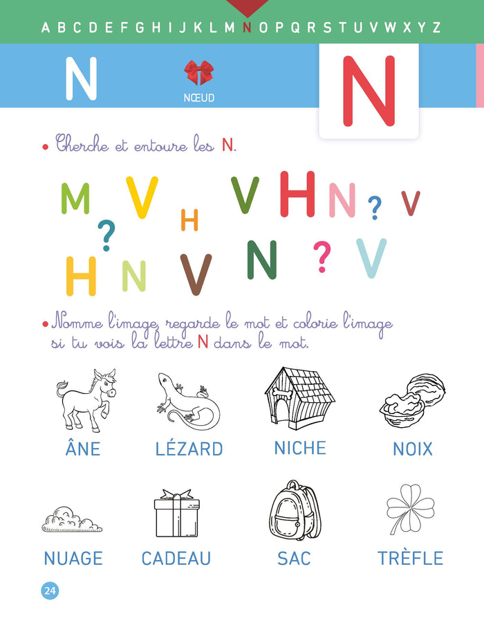 Mon petit cahier pour apprendre l'alphabet