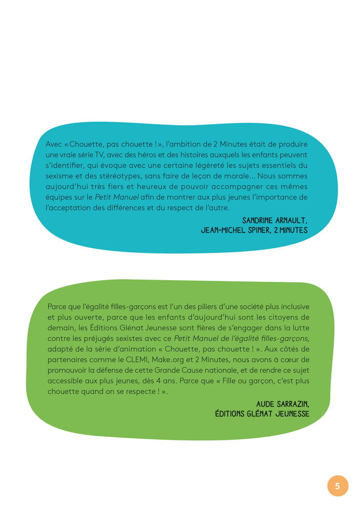 Chouette pas chouette: Petit manuel de l'égalité filles-garçons