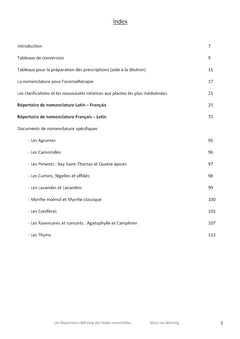 Les Répertoires Böhning des Huiles Essentielles