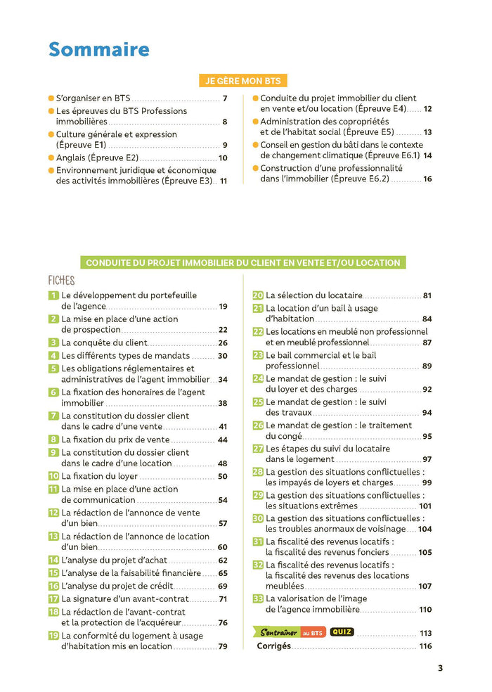Toutes les matières BTS Professions immobilières - Réflexe N° 33