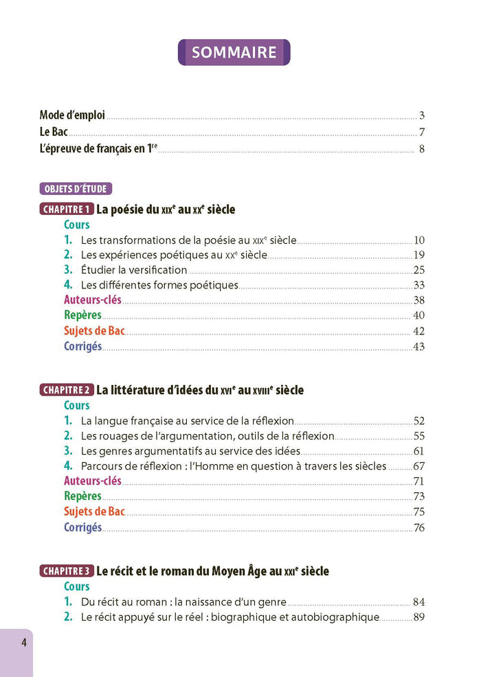 ABC BAC Excellence Français 1re 2025
