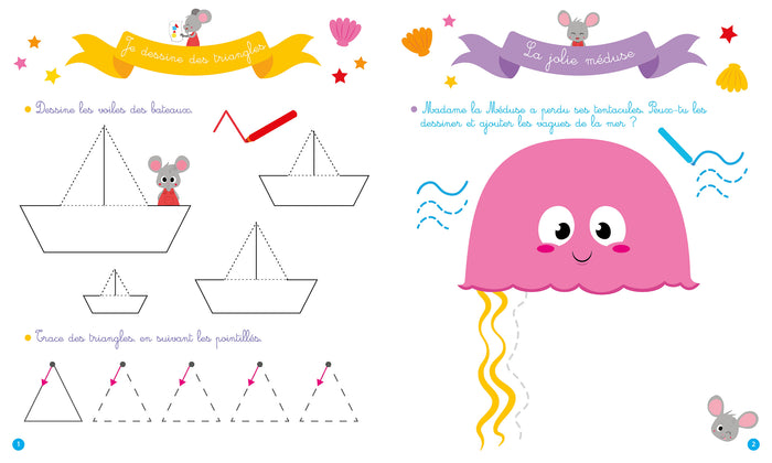 Mon super cahier ardoise toute petite section premiers tracés