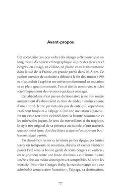 Abécédaire un peu vache des alpages