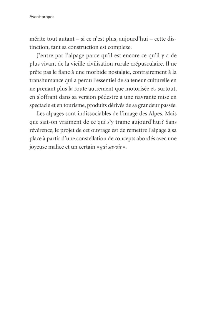 Abécédaire un peu vache des alpages