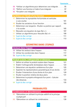 Objectif BAC Fiches détachables Spécialité maths Tle