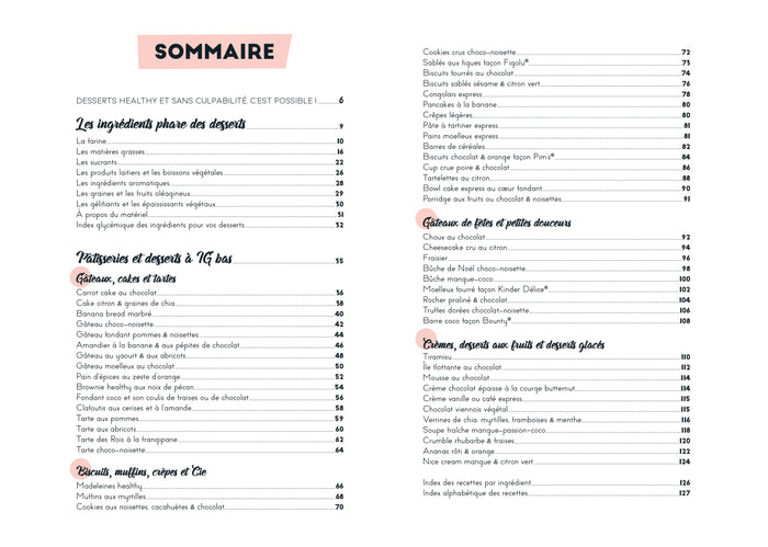 Je réussis ma détox sucre 2 : desserts et goûters à IG bas