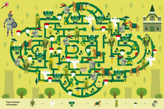 Cherche et trouve princesses et dragons  dans les labyrinthes