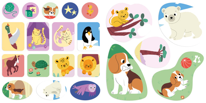 Décors et gommettes - bébés animaux