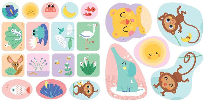 Décors et gommettes - animaux sauvages