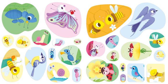 Décors et gommettes - petites bêtes du jardin