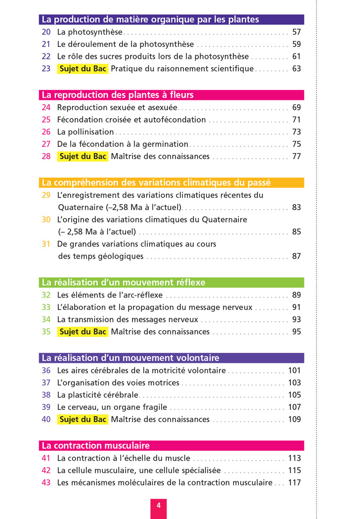 Objectif BAC Fiches détachables Spécialité SVT tle