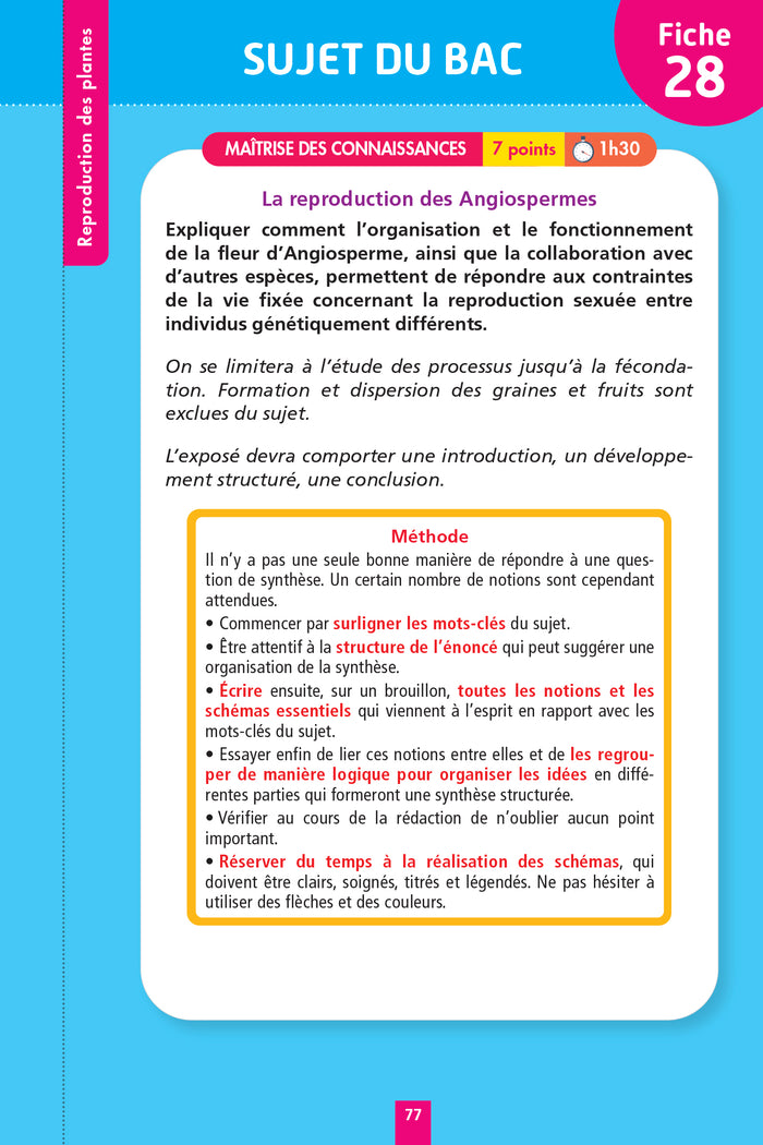 Objectif BAC Fiches détachables Spécialité SVT tle