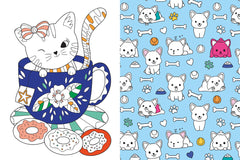 Coloriages chats et chiens