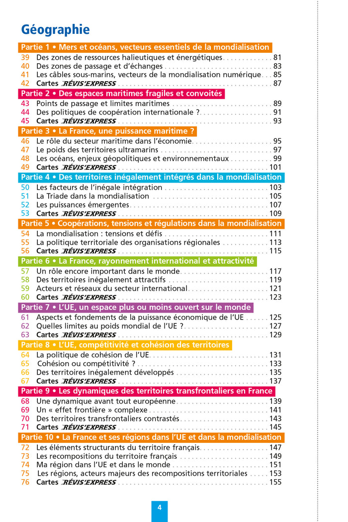 Objectif BAC Fiches détachables Histoire-Géographie Tronc commun Terminale