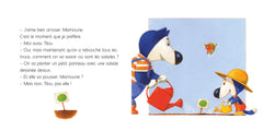 Tilou bleu aime jardiner