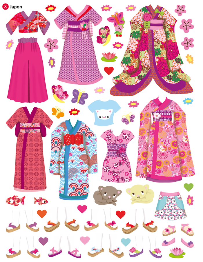 Stickers - Robes du monde