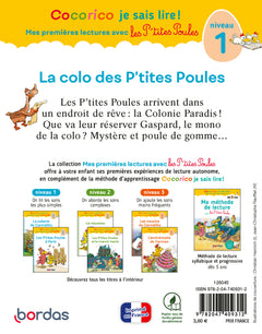 Cocorico Je sais lire ! 1res lectures avec les P'tites Poules - La colo des P'tites Poules