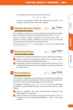Interros des lycées numérique sciences informatiques - Terminale