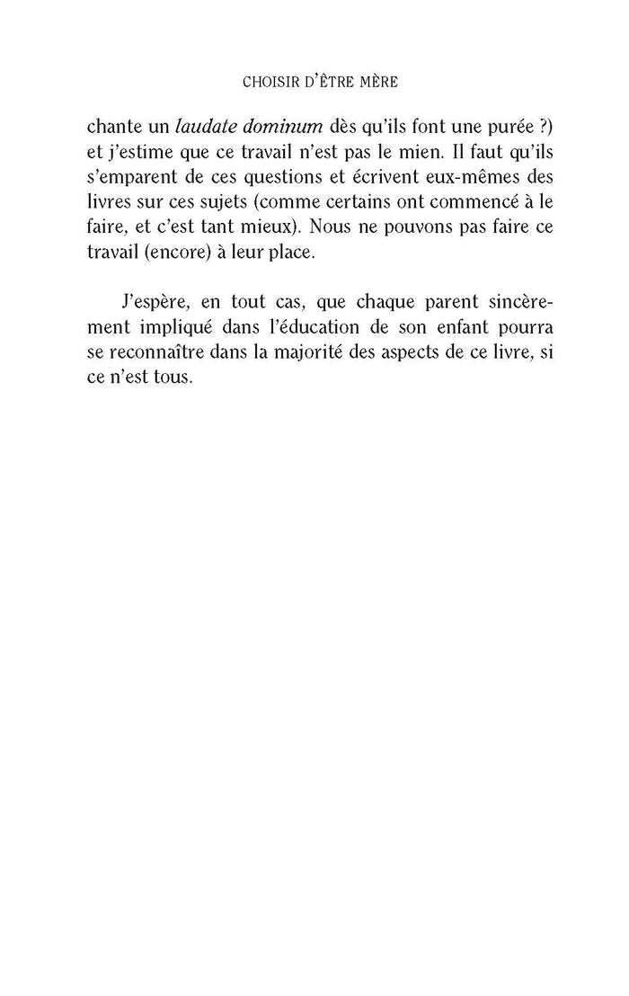 Choisir d'être mère