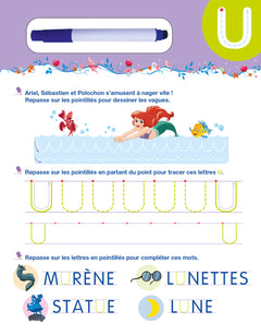 Disney - Princesses Mon cahier effaçable - J'écris les lettres majuscules