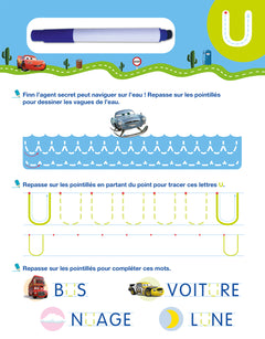 Disney - Cars Mon cahier effaçable - J'écris les lettres majuscules