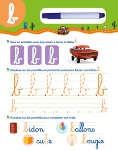 Disney - Cars  Mon cahier effaçable - J'écris les lettres minuscules (4-6 ans)