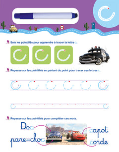 Disney - Cars  Mon cahier effaçable - J'écris les lettres minuscules (4-6 ans)