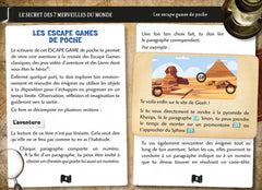 Escape game de poche junior : Le secret des 7 merveilles du monde