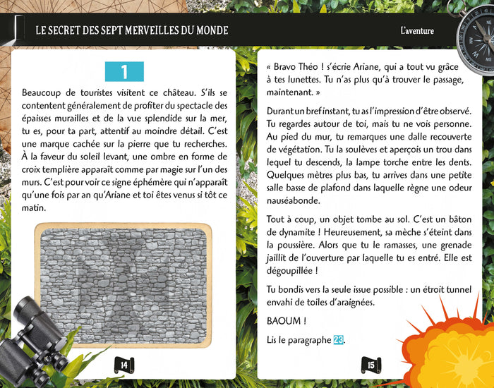 Escape game de poche junior : Le secret des 7 merveilles du monde