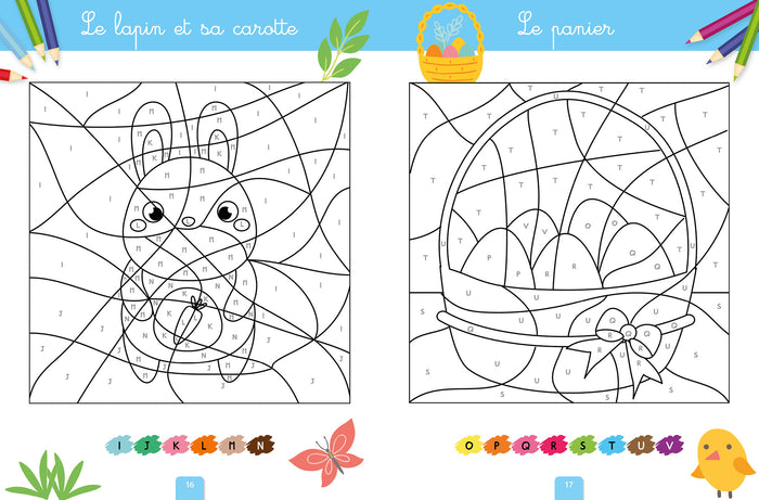 Mes coloriages magiques du printemps et de Pâques - Lettres