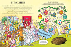 Où sont cachés le lapin et les oeufs de Pâques ?